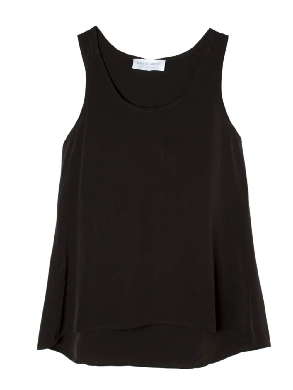 Everlane Black Silk Scoop Neck Tank, Size 4